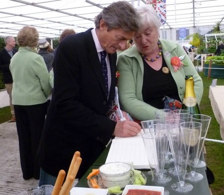 The SAFAS team with Nigel Havers at Chelsea Flower Show 2013