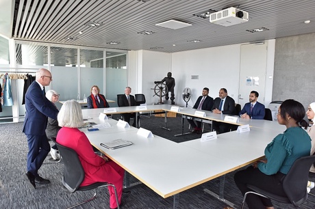 Photo of a meeting with His Excellency Fahad Bin Mohammed Al-Attiyah Ambassador of the State of Qatar and the University of Aberdeen partners