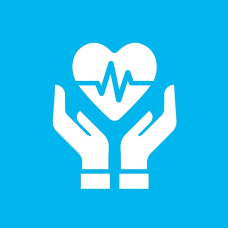 Heart in Hand Blue Logo