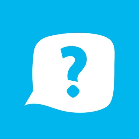 Question Mark Speech Bubble Blue Logo