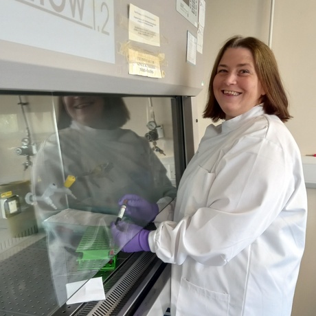 Professor Lesley Anderson in a laboratory