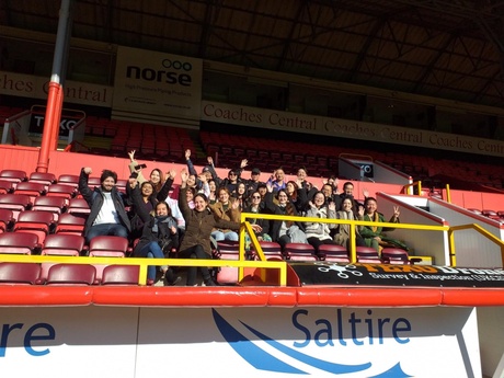 Marketing Management students touring Aberdeen Football Club