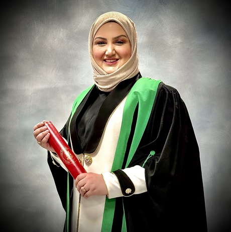 Shaymaa Mohammed at the conferring ceremony