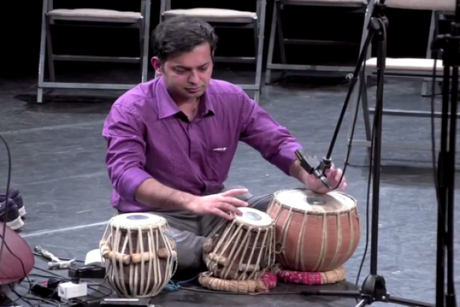 Man playing tabla.