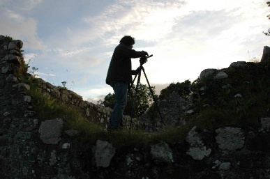 Fieldworker on Eigg