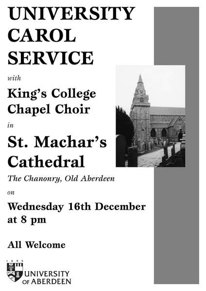 Carol Service poster