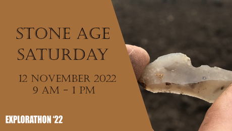 Stone Age Saturday event information. Saturday 12 November at Kings College. 9am til 1pm