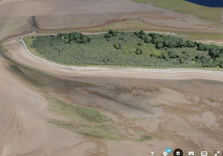 A 3D model (Pix4D) of part of the coast around Tyninghame using stereo-imagery from the Wingtra VTOL