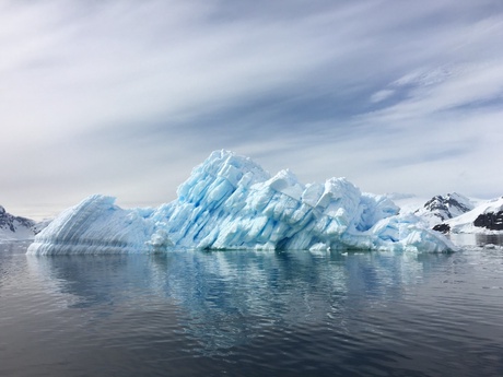 Picture of glacier floating in the ocean