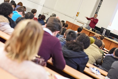 Students in lecture theatre