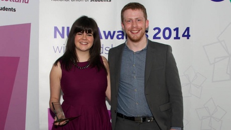 AUSA President Megan Dunn and NUS Scotland President Gordon Maloney