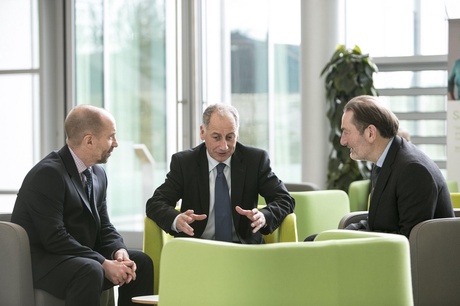 Professor John Watson, RGU, Trevor Garlick BP’s Regional President for the North Sea and Professor Sir Ian Diamond