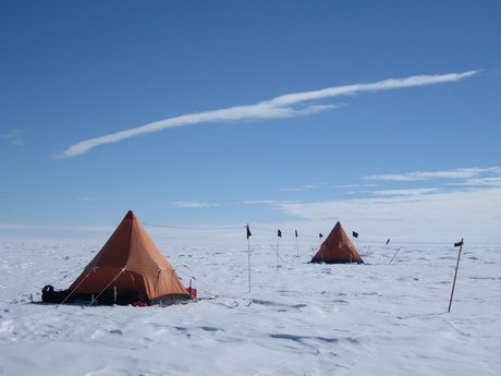 Field camp on Ferrigno Ice Stream 