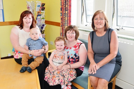 Lynette Mesko raised £4474 for the Aberdeen Fertility Centre - pictured with her sister, Amanda Christie (left) and Alison McTavish, Nurse Manager (far right)