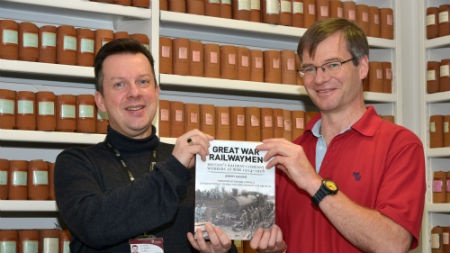 Senior Rare Books Librarian Keith O'Sullivan and Jeremy Higgins