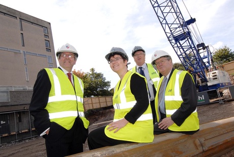 Library round breaking ceremony