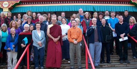 Students who will begin the Mindfulness MSc in September pictured at an induction session