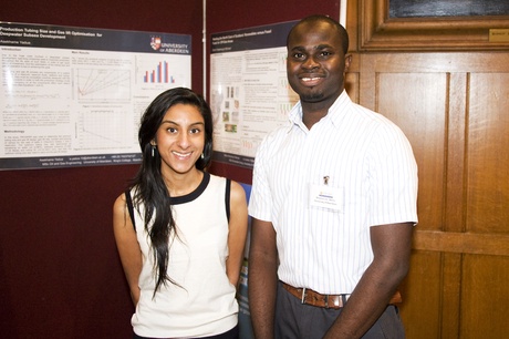 University of Aberdeen student Nnanna Michael Okoro with his industry mentor Rajini Sokhi of Active Sustainable Energy Systems