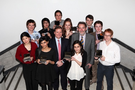 Talisman scholars with Professor Ian Diamond and UK Senior Vice President Geoff Holmes