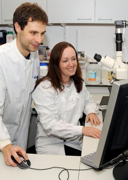 Dr Gail Ferguson and PhD student Markus Arnold