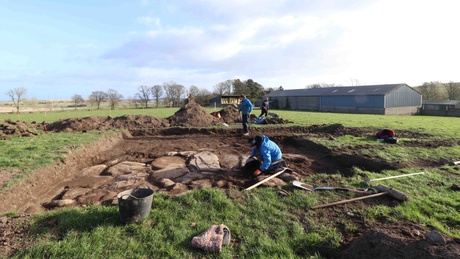 The dig site at Aberlemno