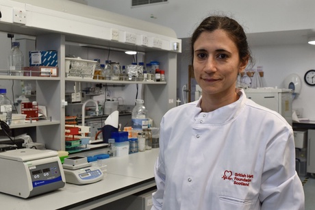 Dr Karolin Hijazi in the lab