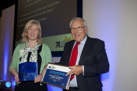 Rhona Gibson and Chairman John Timpson at Merchant Taylors Hall.