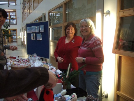 Founder members of the IMS Craft Club, Margaret Fraser and Laura Selway.