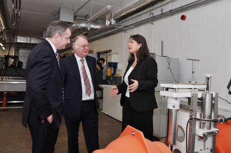 Professor Stephen Logan, Professor Ursula Witte and Cabinet Secretary for Rural Affairs and the Environment Richard Lochhead MSP