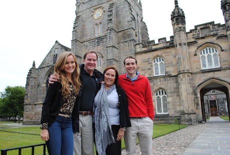 Attorney General for Michigan Bill Schuette with his wife Cynthia and children Heidi and Bill Jnr at the University of Aberdeen