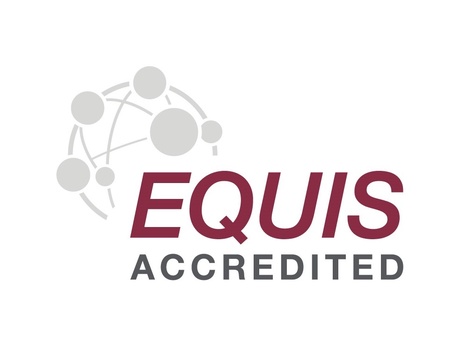 EQUIS graphic with the logo and the word accredited on it