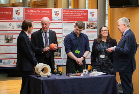 Professor David Lurie and his team presented their project which is developing the next generation of MRI scanners at the Holyrood event