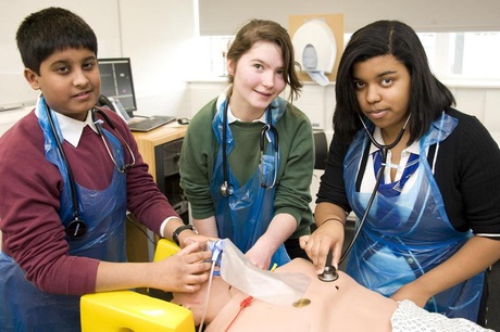 From left, Ramanish Ravishankar (Banchory Academy), Sinead McKay (Kemnay Academy), Marta Lopes (Torry Academy)