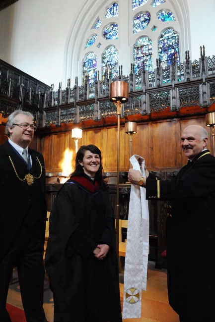 David Parkinson, Rev Dr Easter Smart and University Sacrist Stanley Jack