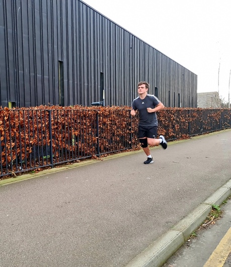 Kieran Fraser training for his Christmas Eve marathon effort