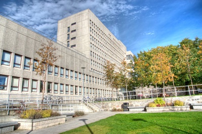 Exterior shot of the MacRobert Building