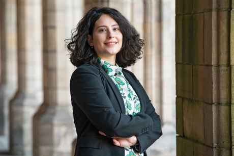 Maria pictured on campus at Old Aberdeen