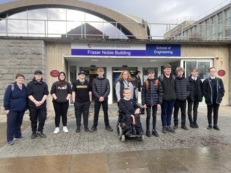 The group outside the Fraser Noble Building