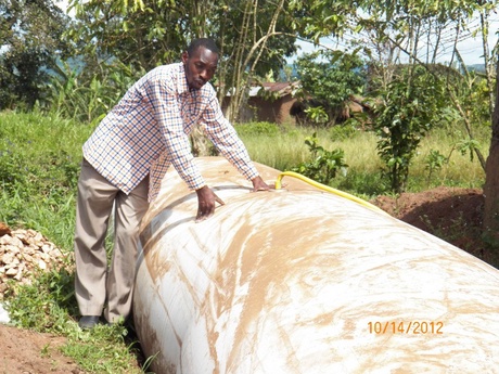 One of the digesters in Tiribogo near Kampala