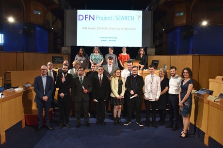 Group shot of the DFN Project SEARCH team inside King's Conference Centre