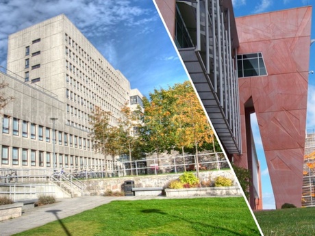 Montage of the Aberdeen and Curtin Business School buildings