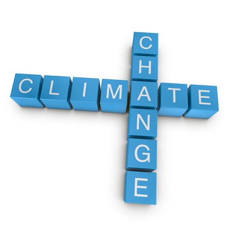 image shows the words climate change