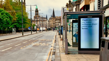 The empty streets of Edinburgh during lockdown