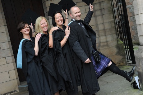 Nicky Webster, Morag Evett, Arlene Elder, and Davy Reid