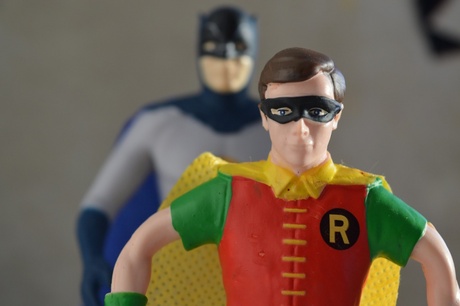 Plastic figurines of Batman and Robin