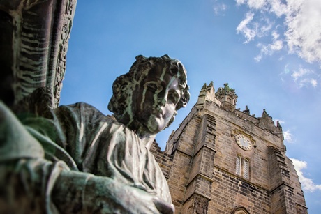 A statue on the University of Aberdeen's Old Aberdeen campus