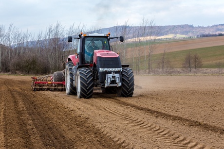 tractor in field