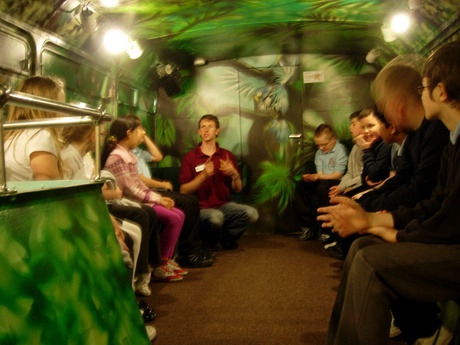 Hanover Street School kids on the Wild Bus