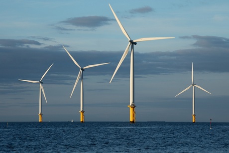 Offshore windfarm and sailing boat