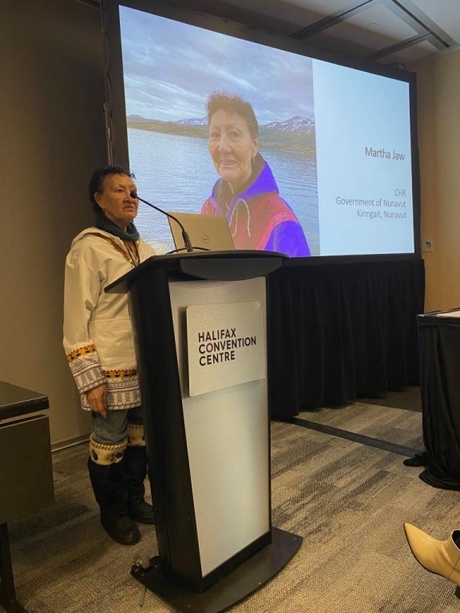 Martha Jaw presenting at Circumpolar Health Congress, December 2024